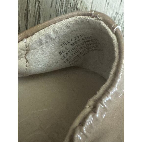 Abeo Tan Patent Leather Ballet Flat Size 6.5 - Picture 4 of 5